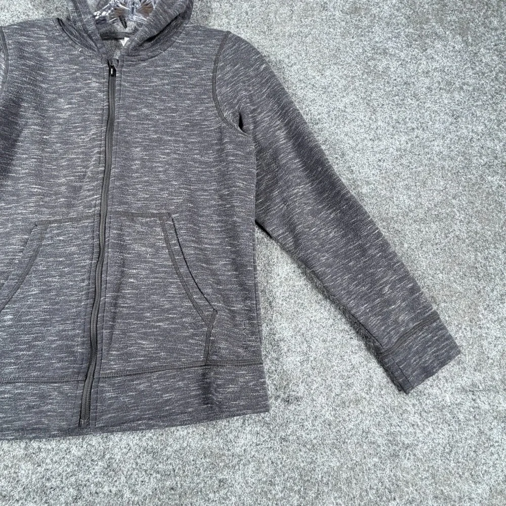 Head Hoodie Youth Large Heather Gray Rayon Stretch Fleece Lined Outdoor Full Zip